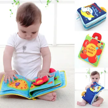 3D Blød Klud, Baby Bøger Pædagogisk Legetøj Hot Spædbarn Børn Tidlige Udvikling Tegnefilm Dyr Læring Udfolder Aktivitet Bøger