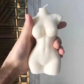 3D Body Art Stearinlys Silikone Formen for Kvinder Model Menneskelige Krop Silikone Formen Crystal Harpiks, Voks Skimmel Aromaterapi Stearinlys