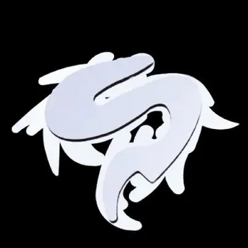 3D Dragon Bil Logo Badge Decal Sticker Sølv