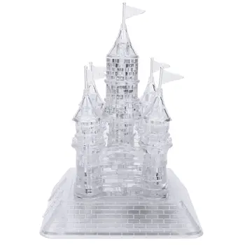 3D Forsamling Crystal Castle Puslespil 3D Musikalske Puslespil Med Smukke Lys-Op Pædagogiske Børn Bygning Toy