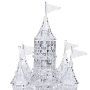 3D Forsamling Crystal Castle Puslespil 3D Musikalske Puslespil Med Smukke Lys-Op Pædagogiske Børn Bygning Toy