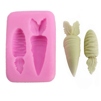 3D-Gulerod Form Silikone Forme fødevaregodkendt Fondant Kage Forme Chokolade Bagning DIY Kage Mould Påske Skimmel