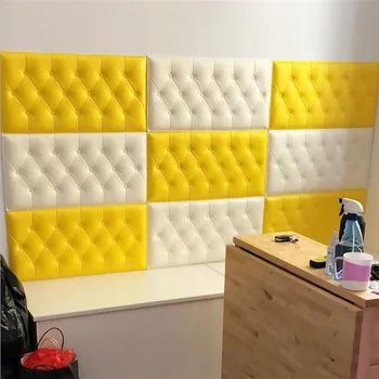 3D Klistermærke Til Væggen DIY-Skum med Blød Taske Fliser Væg Paneler Home Decor Læder Vandtæt Selvklæbende Tapet til børneværelset