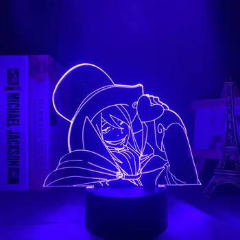 3d Led-Lampe Anime Blå Eksorcist Mephisto Pheles til Soveværelse Dekorative Nightlight Fødselsdag Gave Akryl Led Nat Lys