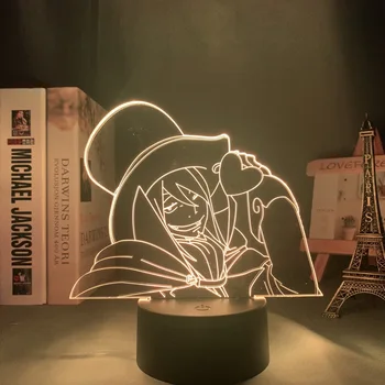 3d Led-Lampe Anime Blå Eksorcist Mephisto Pheles til Soveværelse Dekorative Nightlight Fødselsdag Gave Akryl Led Nat Lys