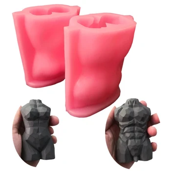 3D Menneskelige Krop Stearinlys Epoxy Harpiks Skimmel Aromaterapi Gips Sæbe Støbning Silicone Mould DIY Håndværk Ornamenter Gør Værktøjer