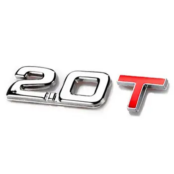 3D Metal 1.6 1.8 2.0 3.0 T-Logo Logo Badge Bil Styling Klistermærker Klistermærker Udsmykning Metal biler, der er mærket med forskydning Mærkat