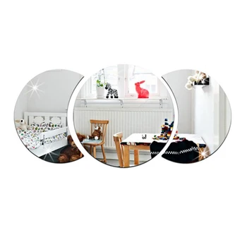 3D Moderne CreativeMirror Overflade DIY Baggrund Spejl Wall Sticker Sticker Hjem Room Dekoration