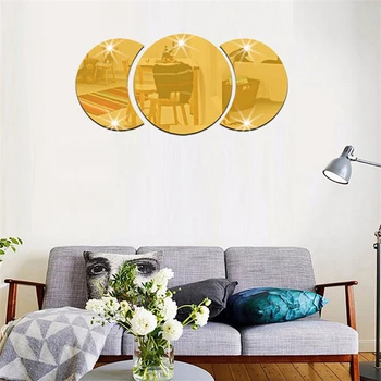 3D Moderne CreativeMirror Overflade DIY Baggrund Spejl Wall Sticker Sticker Hjem Room Dekoration