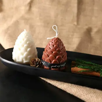 3D Pine Cone Lys Silikone Forme Hjemmelavet Diy Smykker Design Fondant Sæbe Soja form til Håndværk Voks Stearinlys Gør Forsyninger
