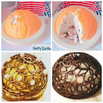 3D-Planet Cake Forme Chokolade Forme, Plast - /Slicone til Bageri Mousse Kage form for Køkken Bagning Værktøjer HY99