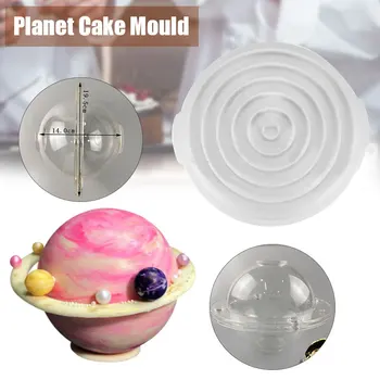 3D-Planet Cake Forme Chokolade Forme, Plast - /Slicone til Bageri Mousse Kage form for Køkken Bagning Værktøjer HY99