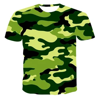 3D Print T-shirt Camouflage Stil Top T-shirt Camouflage sport Mode Fritid Populære Nye Camouflage Design