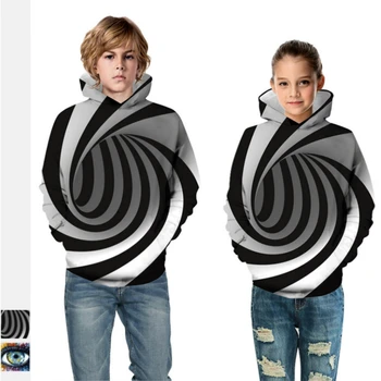 3D Printet Hættetrøje til Børn Streetwear Hip-hop sportstøj Børn Boutique Tøj Engros Pige Jul, Halloween Udstyr