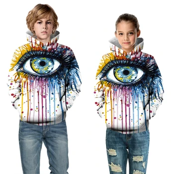 3D Printet Hættetrøje til Børn Streetwear Hip-hop sportstøj Børn Boutique Tøj Engros Pige Jul, Halloween Udstyr