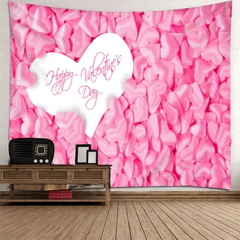 3D Printet Valentine ' s Day Gobeliner Væggen Hænger Bohemian Tæppe Rejse Sandstrand Picnic Smide Lagen Tilpasset