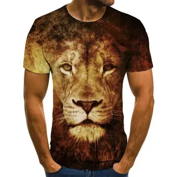 3d-Tshirt Lion T-shirt Mænd Dyre T-shirts, 3d Lyn Tshirt Trykt Harajuku Animationsfilm Tøj, kortærmet sommer Ny Stil Toppe