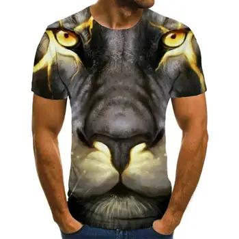 3d-Tshirt Lion T-shirt Mænd Dyre T-shirts, 3d Lyn Tshirt Trykt Harajuku Animationsfilm Tøj, kortærmet sommer Ny Stil Toppe