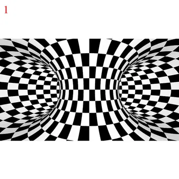 3D-Vortex Illusion Tæppe Hvirvel Print Optisk Illusion Områder Tæppe Tæppe-Gulvtæppe Pad skridsikker Dørmåtte Måtter til Hjemmet
