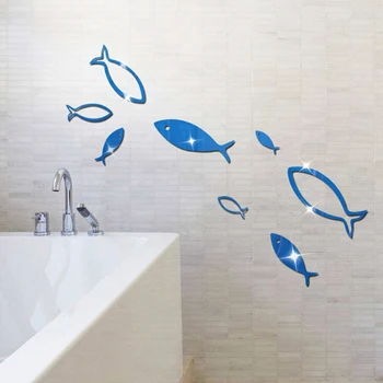 3D-Wall Stickers Små Fisk Wall Sticker Til Kids Rooms Hjem Væg Udsmykning DIY Køleskab Klistermærker Decal Art Room Dekoration