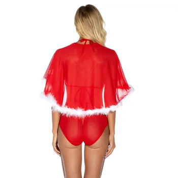 3PC Kvinder Sexet Jul Undertøj Undertøj Pyjamas Bra Kappe Trusse Sæt S-2XL Mode Undertøj Sexede Jule-Lingeri
