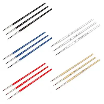 3pcs 0 00 000 Hook Line Pen Professionelle Fine Tip Tegning Børster til Akryl H05A