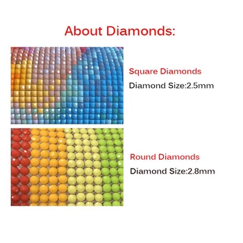 3pcs 3D-Diamond Cross Stitch Harpiks Fuld Square/Runde Diamant Dekorative 5d Diy Diamant Maleri gule Rose Diamant Broderi, Blomst