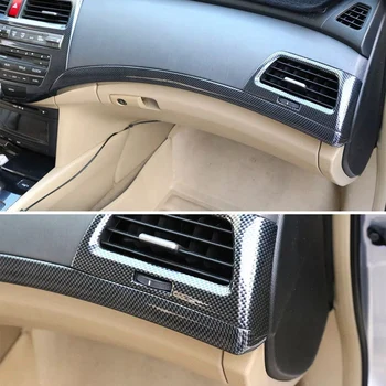 3Pcs Carbon Fiber Bil Center Konsol Trim Dække Dashboard Dækker for Honda Accord 8.
