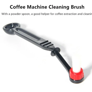3Pcs italiensk Semi-Automatiske Kaffemaskine Kaffemaskine rensebørste med Pulver Ske Anti-Skoldning