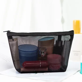 3PCS Kvinder Mænd, der er Nødvendige Cosmetic Bag Gennemsigtig Travel Organizer Fashion Små Store Sorte Toiletartikler Tasker Makeup Etui 2021 ny