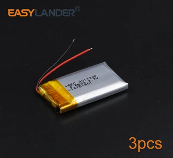 3pcs/Masse 3,7 V 150mAh 401730 Polymer Li-ion Batteri Til bluetooth-headset, Armbånd, armbåndsur pen PSP PDA, MP3/MP4/Spil Spiller