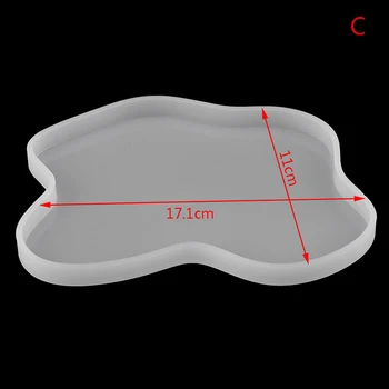 3Styles Bølget Cup Mat Håndlavet Silikone Forme Epoxy Harpiks Forme Coaster DIY Geode Coastere Mould Ny