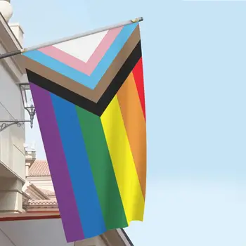 3x5/1.9x2.95ft Gay-Flag Biseksuelle Ikke-binære Philadelphia Lesbiske Rainbow Flag Fremskridt Stolthed Rainbow Flag Med Messing Øskner #1