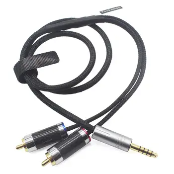 4.4 mm til RCA Afbalanceret Hovedtelefoner Audio-Hovedtelefon Adapter 8 Core Sølv Forgyldt Kabel [ 4.4 mm til 2 RCA ] 60cm