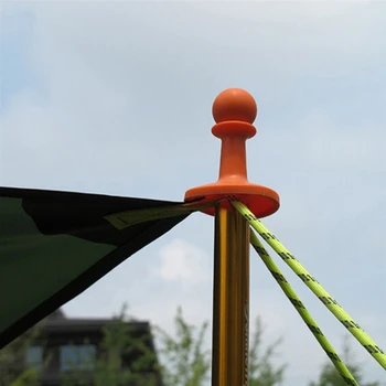 4 stykker/sæt Anti Telt Lyn Cap Camping Høj Kvalitet Og Holdbar Sikkerhed Parasol Støtte Stang lynbeskyttelse Dække Hat