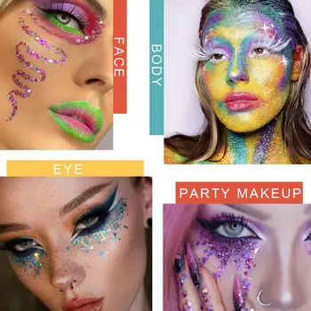 40 Farver Halloween Eyeshadow Palette Sequined Eyeshadow Bakke For Børn, Fødselsdage Disco Dans Til Væg-Midnight Carnival