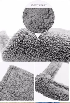 43x15cm Fortykket absorberende coral Moppe klud Microfiber fleece Mop Hoved stofbetræk Mop til At Erstatte Klud til rengøring værktøj