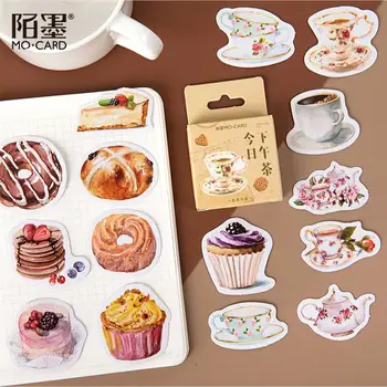 46pcs/pack Kage, Dessert-Drink Stil Klistermærker Til etiketter Dagbog Papirvarer Album Tidende Planlæggere