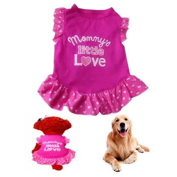 #48 Pink Hund Tøj Hund Dress Pet Sommer Tøj Ny Pet Tøj Kat Og Hund Tøj Af Bomuld, Der Flyver Nederdel Vetement Chien