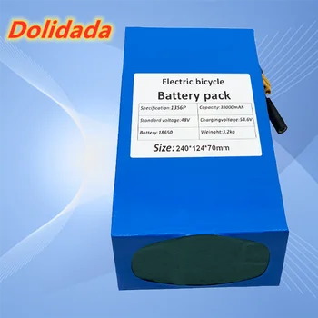 48V 38ah 13s6p Lithium Batteri 48v 38000mAh 2000W el-cykel batterier Bygget i 50A BMS