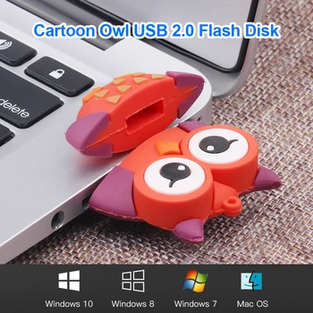 4G/8G/16G/32G/64G/128G Søde Ugle Formet Cartoon Animal Model Pendrive USB 2.0 Flash-Disk, Pen-Drev, U Disk Memory Stick Gave