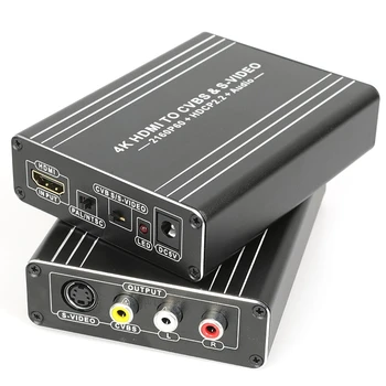 4K60HDMI til AV+SVIDEO HD til CVBS Fjerne HDCP2.2 Støtte HDMI2.0B,HDMI TIL CVBS & S-VIDEO --2160P60 ,EU Stik