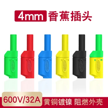 4mm Sikkerhed Høj Spænding Banana Plug 4mm Stik Kan Være Overlappende med Nikkel Belagt Lanterne Blomst Type Svejste Stik