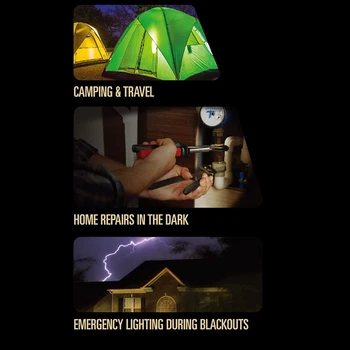 4Pack COB Camping Lantern Bærbare Høj Lumen Udendørs Camping Lommelygte Torch Light Lyse overlevelsesudstyr Gear Kit