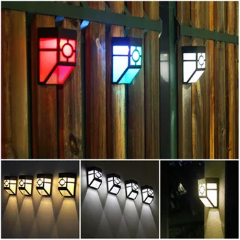 4pc LED Udendørs Solceller Lys Retro Væg Lampe Vandtæt juledekoration til Hjemmet indre Gårdhave Lys Balkon Dekorationer Jul