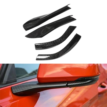 4stk Carbon Fiber Rearview Side Spejl Base Dække Trim Dekorationer til Ford Mustang-2020