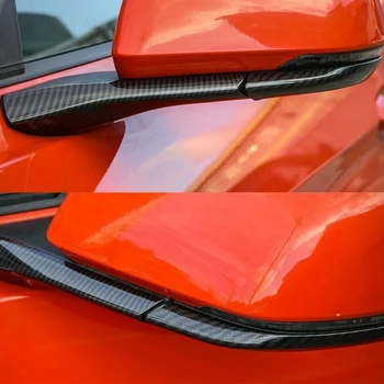 4stk Carbon Fiber Rearview Side Spejl Base Dække Trim Dekorationer til Ford Mustang-2020