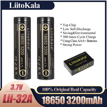 4stk HK LiitoKala Lii-32A 3,7 V 18650 3200mAh for MH1 10A, Li-ion Genopladeligt Batteri 18650 e-CYKEL Batteri Elektriske afbalanceret