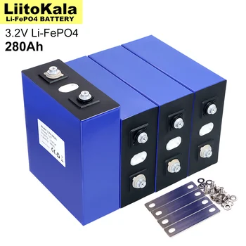 4stk Liitokala 3.2 V 280Ah lifepo4 batteri DIY 12V 24V Genopladeligt batteri, til Elektriske bil RV Solar Energy storage system