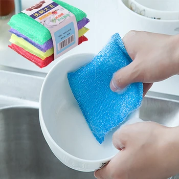 4STK/Set Opvask Svamp Anti-Olie Klud Vask Skålen Rengøring Håndklæde Vask Svamp, Børste Køkkenet Rent Forsyninger